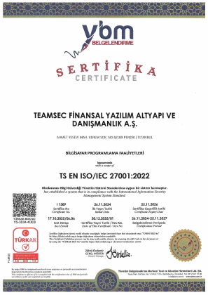 TeamSec ISO 27001 sertifikası